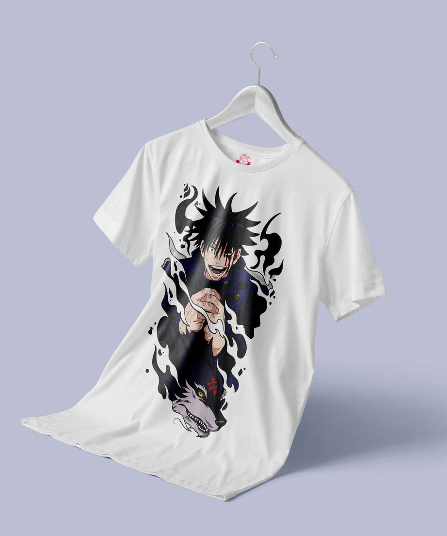 MEGUMI FUSHIGURO Jujutsu Kaisen Anime Tshirt White - Gizmoz.in