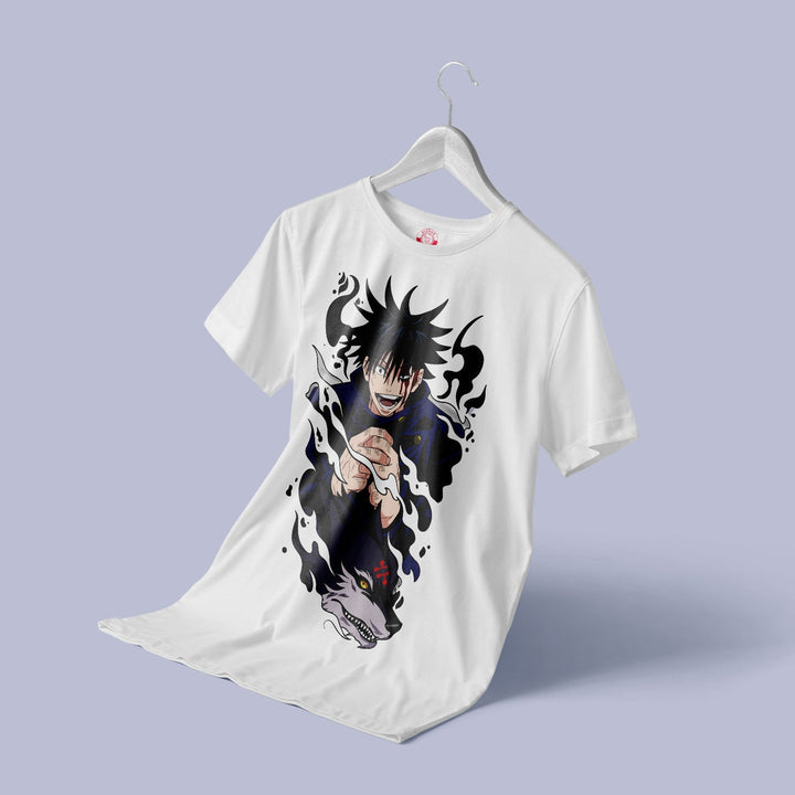 MEGUMI FUSHIGURO Jujutsu Kaisen Anime Tshirt White - Gizmoz.in