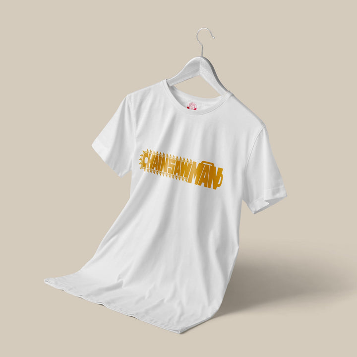 Power Chainsaw man Regular White Tshirt - Gizmoz.in