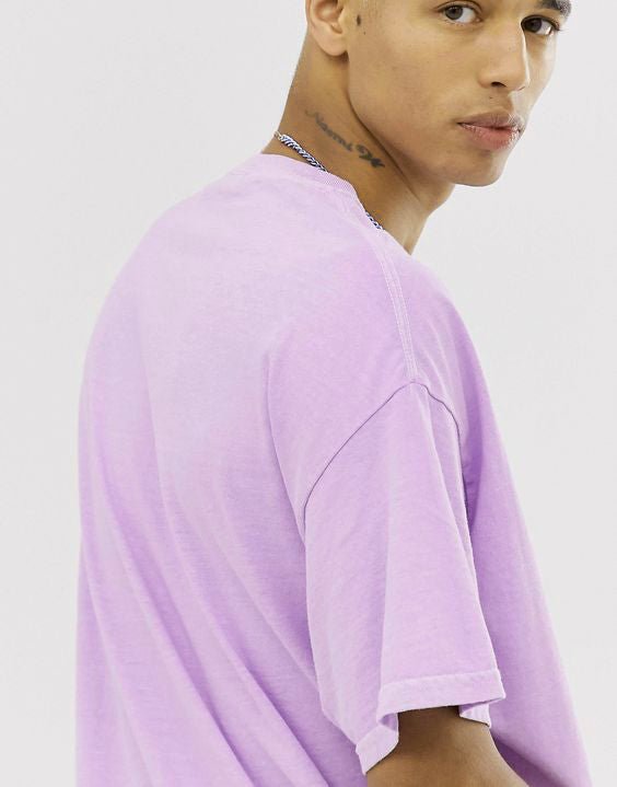 Purple Oversized Cotton Tshirt - Gizmoz.in