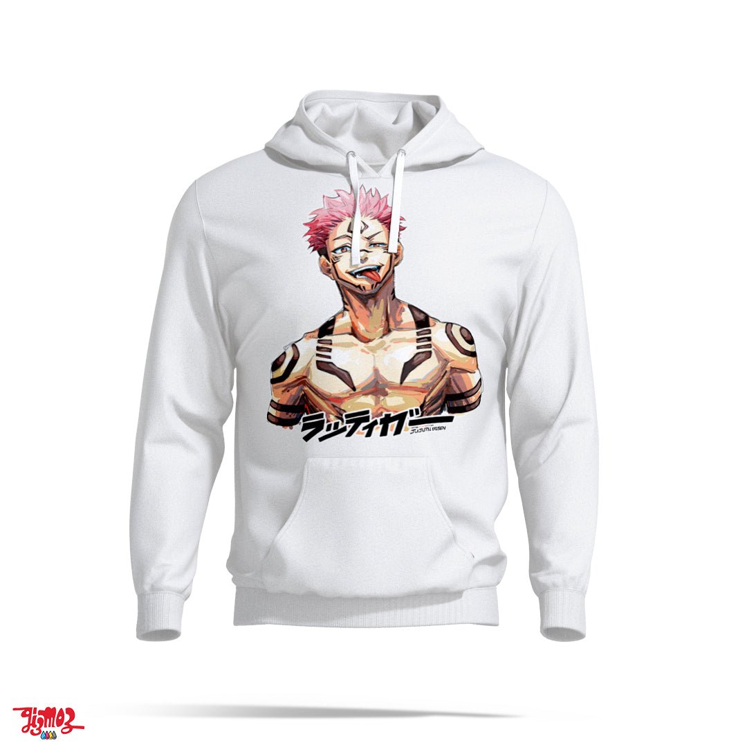 Sukuna Hoodie White - Jujutsu Kaisen - Gizmoz.in