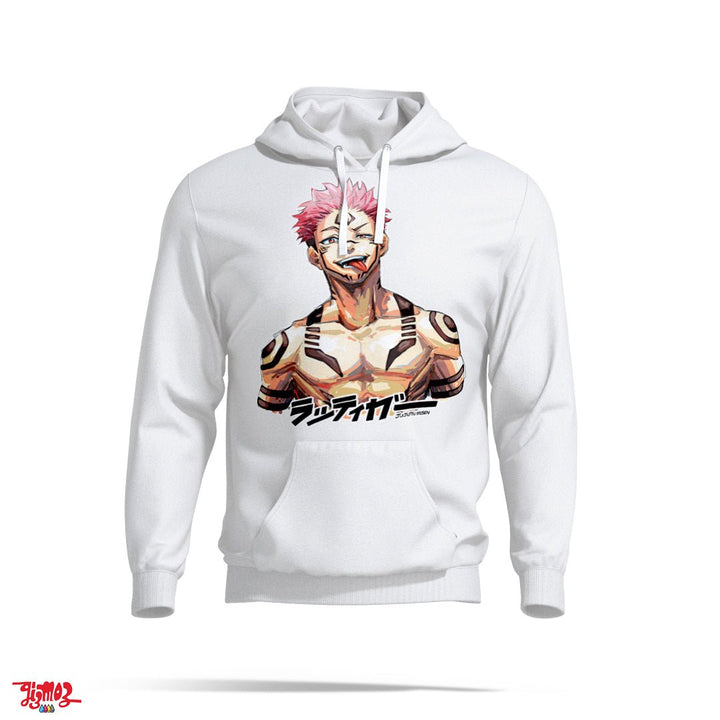 Sukuna Hoodie White - Jujutsu Kaisen - Gizmoz.in