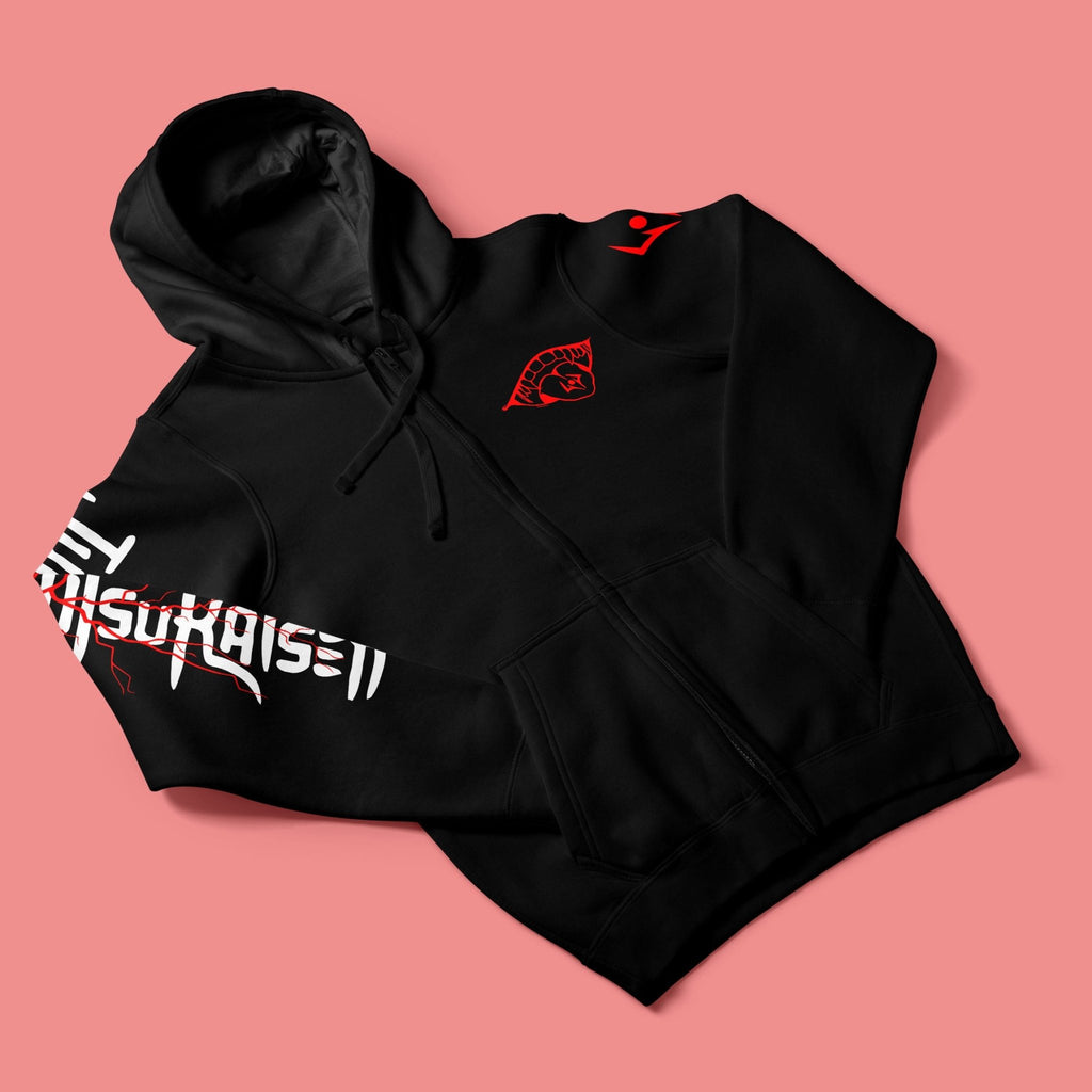 Sukuna Jujutsu Kaisen Black Zipper Hoodie - Gizmoz.in