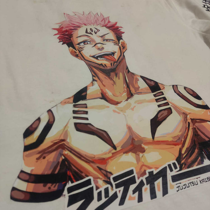 Sukuna White Tshirt - Jujutsu Kaisen - Gizmoz.in