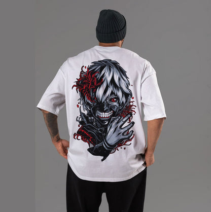 Tokyo Ghoul oversized Anime Tshirt White Edition - Gizmoz.in