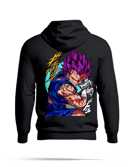 Vegita Black Hoodie 320 GSM Cotton - Gizmoz.in