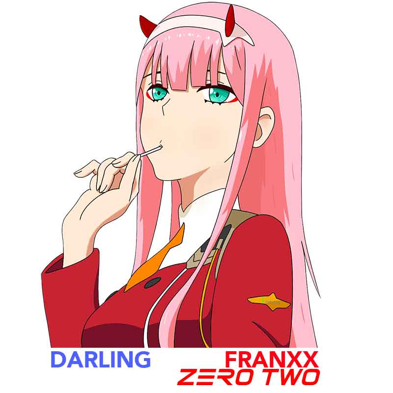 Zero two Darling in the Franxx Anime Tshirt Black - Gizmoz.in